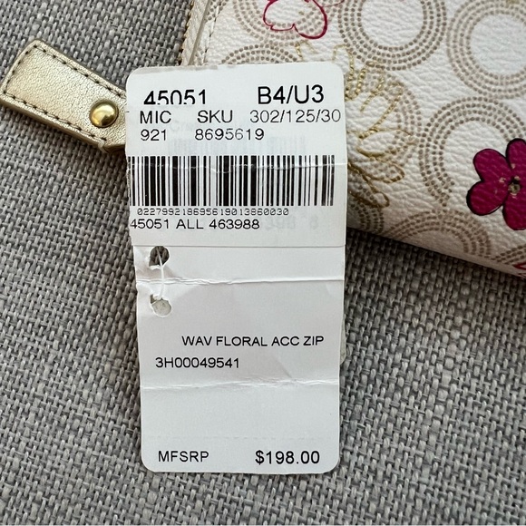 NWT COACH Waverly Floral Zip Wallet 45051 - Picture 9 of 9